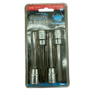 Power Torque 4-Piece Long Shank Brake Caliper Hex Bit Set 3/8" Drive READ